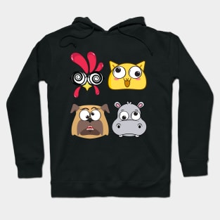 Cute animals, funny eyes Hoodie